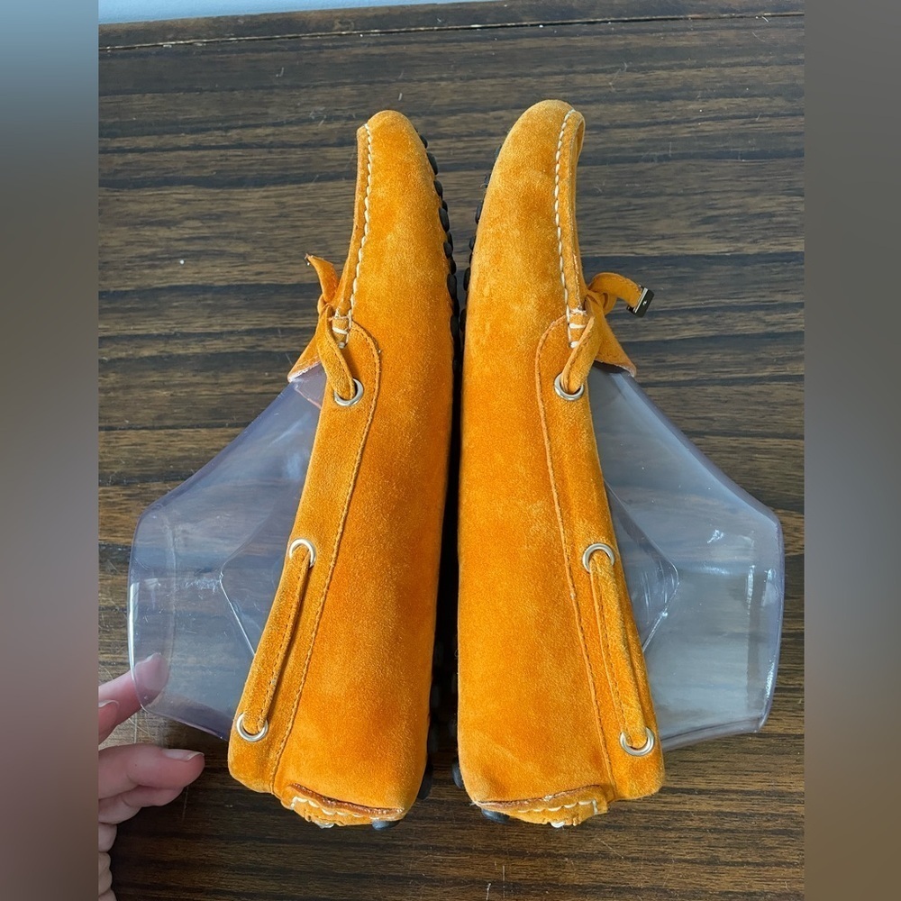 Patricia Green, euro 38 or US 7, Stephie, orange yellow leather driving moccasin - Picture 6 of 11